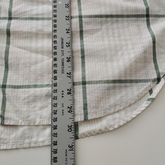 Frank & Eileen Shirley Shirt Size Small Green White Checks Oversized Cotton - Picture 7 of 9